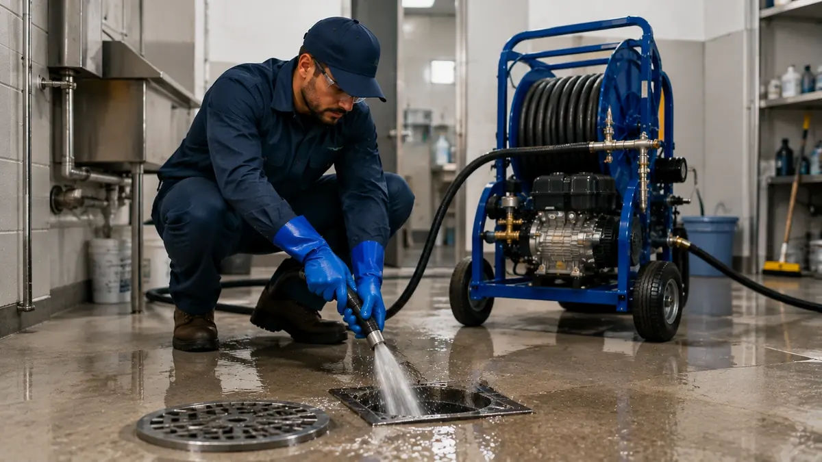 Floor Drain Hydro Jet Cleaning in Tranquillity