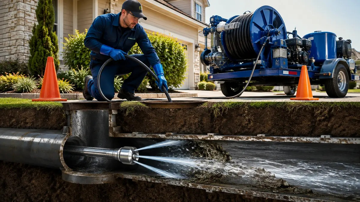 Main Sewer Line Hydro Jet Cleaning in Tranquillity