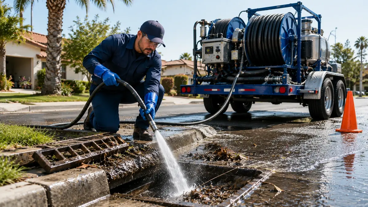 Storm Drain Hydro Jet Cleaning in Tranquillity