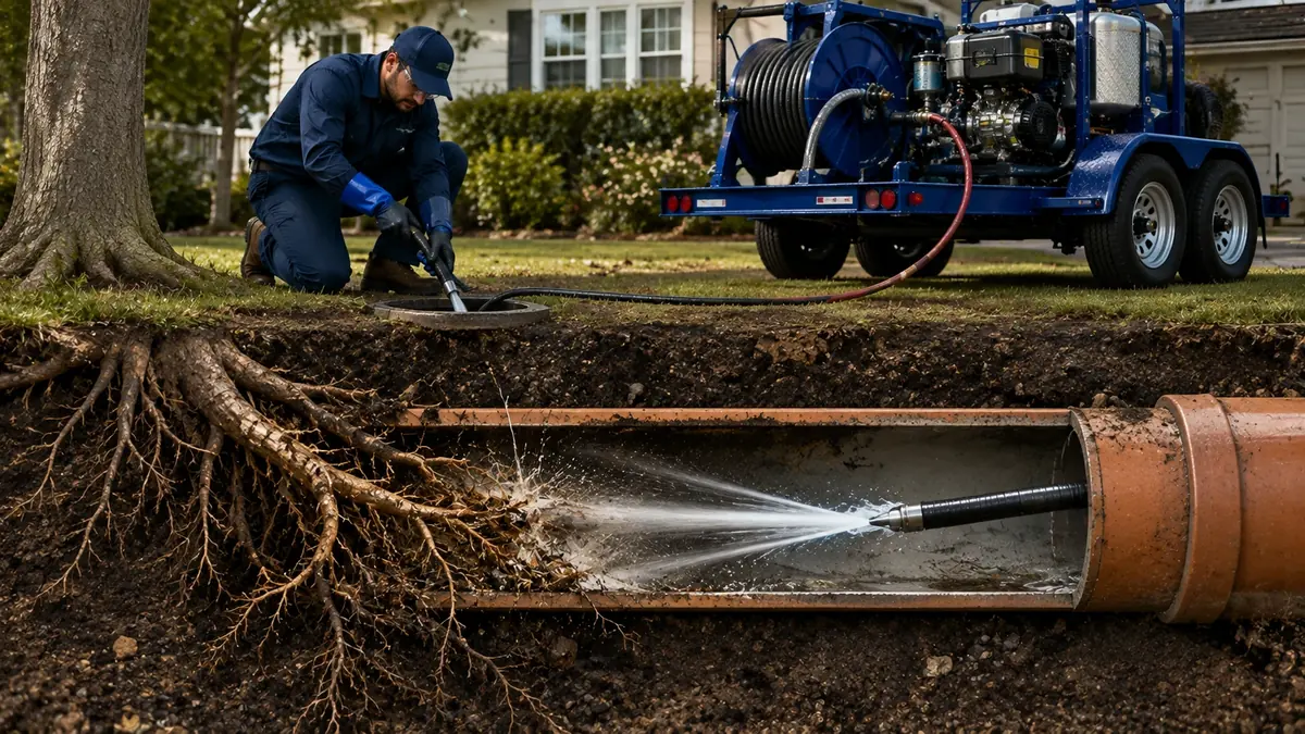 Tree Root Removal with Hydro Jetting in Tranquillity